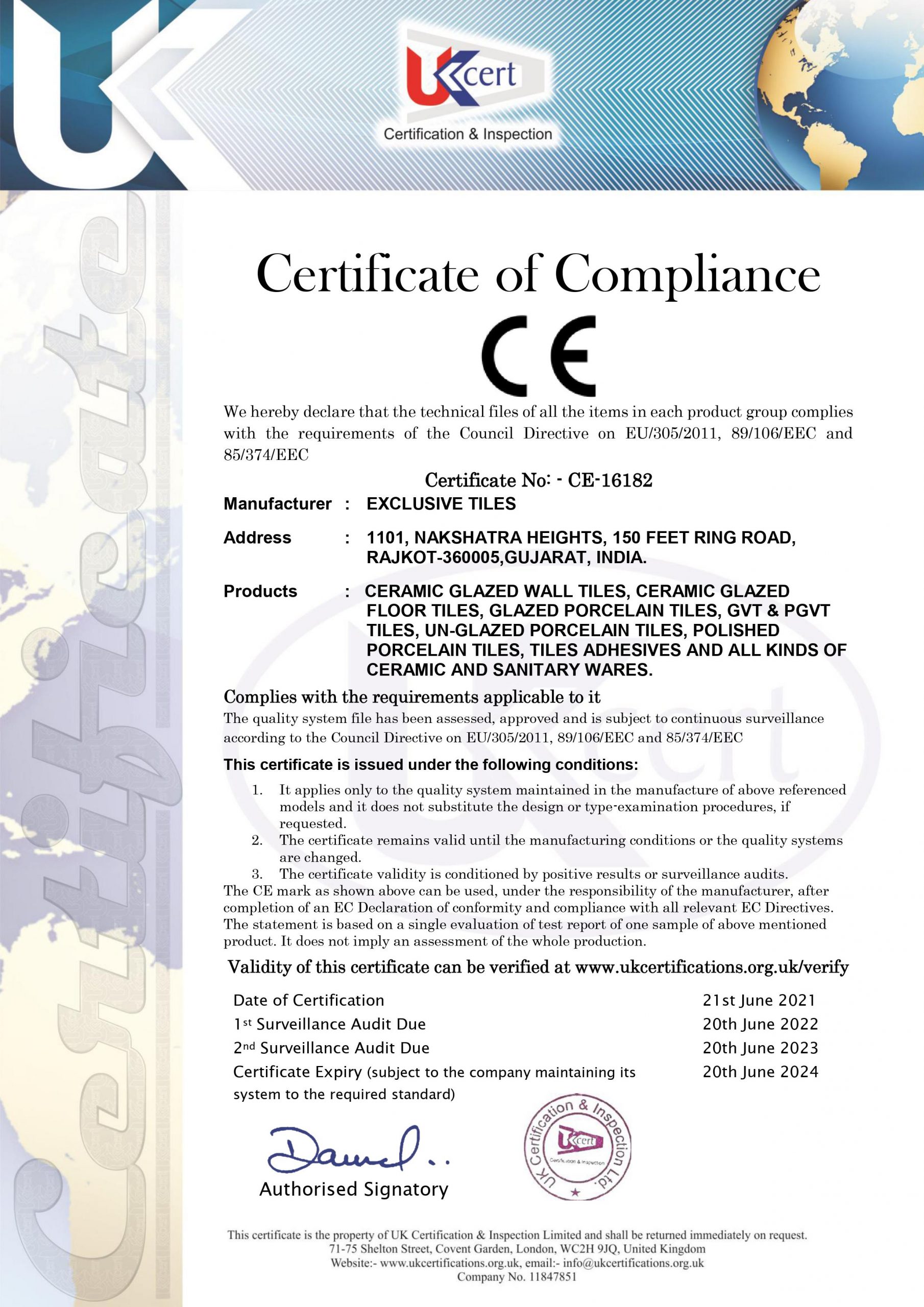 Certificate