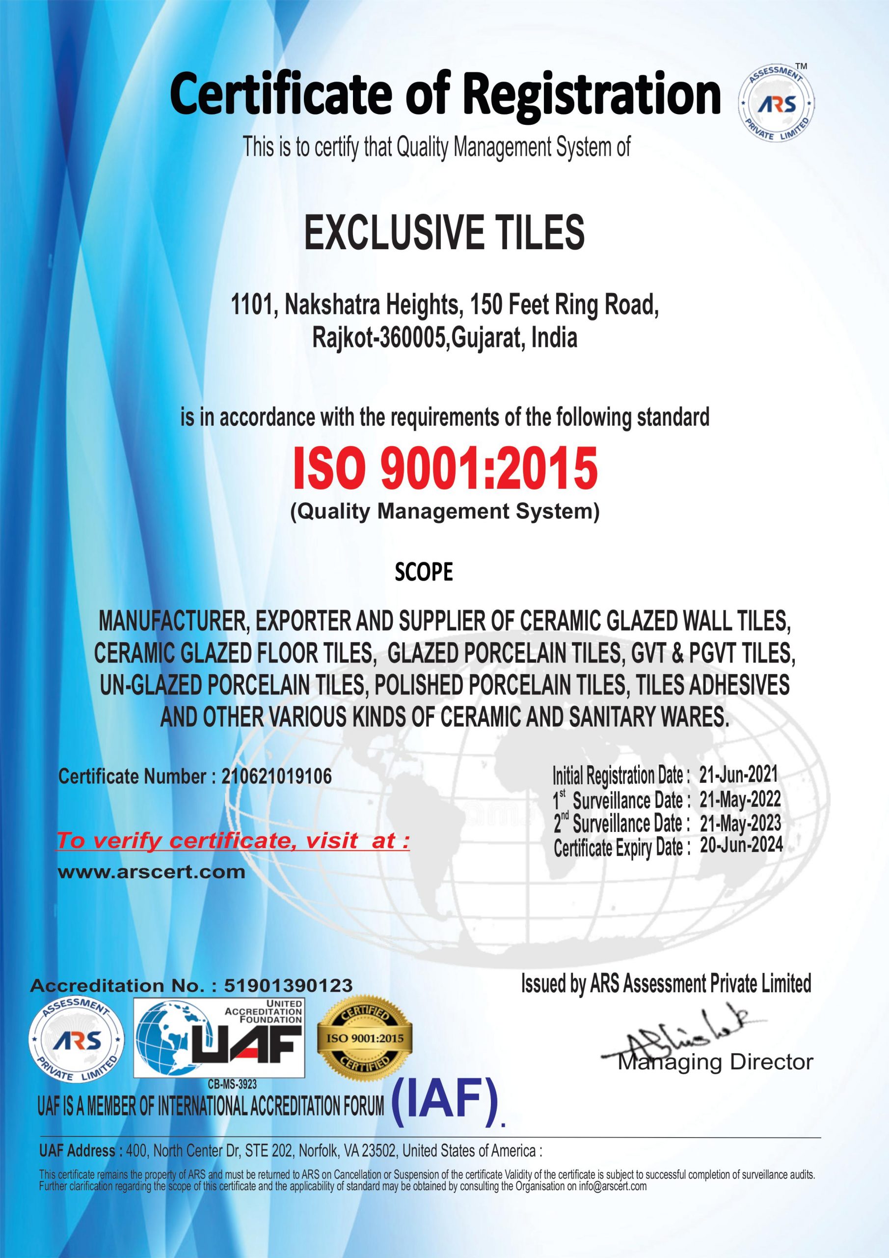 Certificate