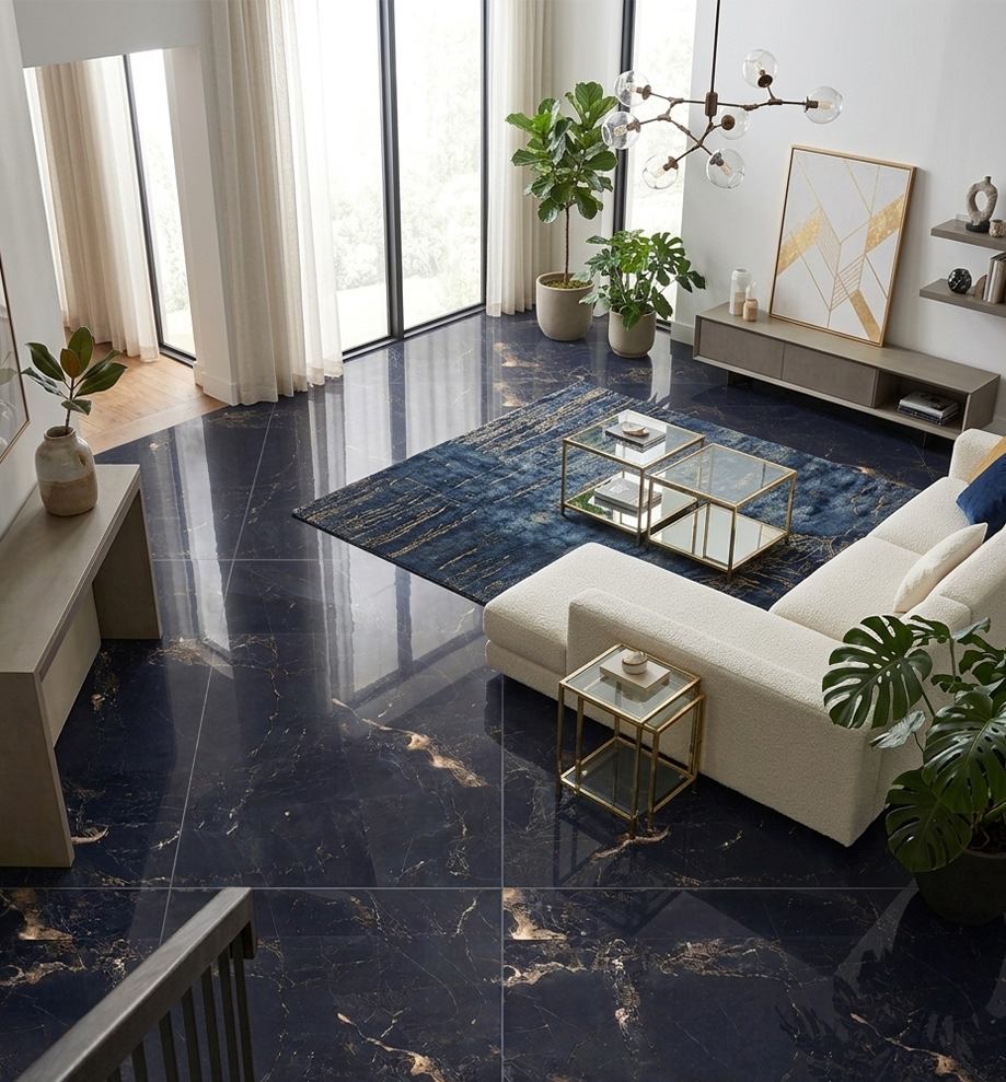 Why Are Interior Designers Obsessed with Glazed Marble Look Tiles Right Now